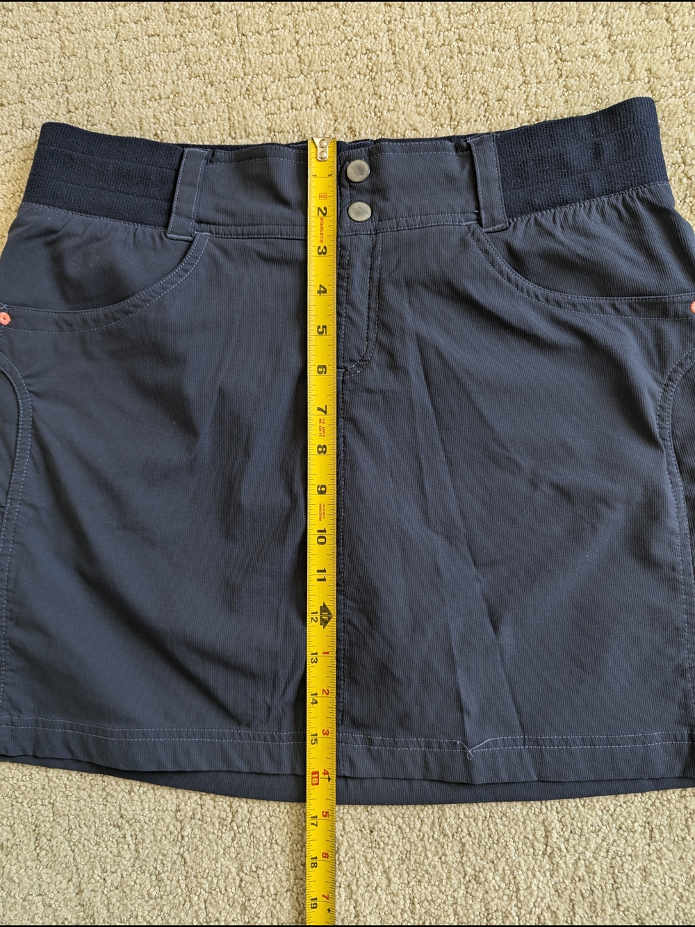 Title Nine Clamber Skirt Skort Lined Shorts 10 Navy Hiking Pickleball Outdoor - Picture 12 of 12